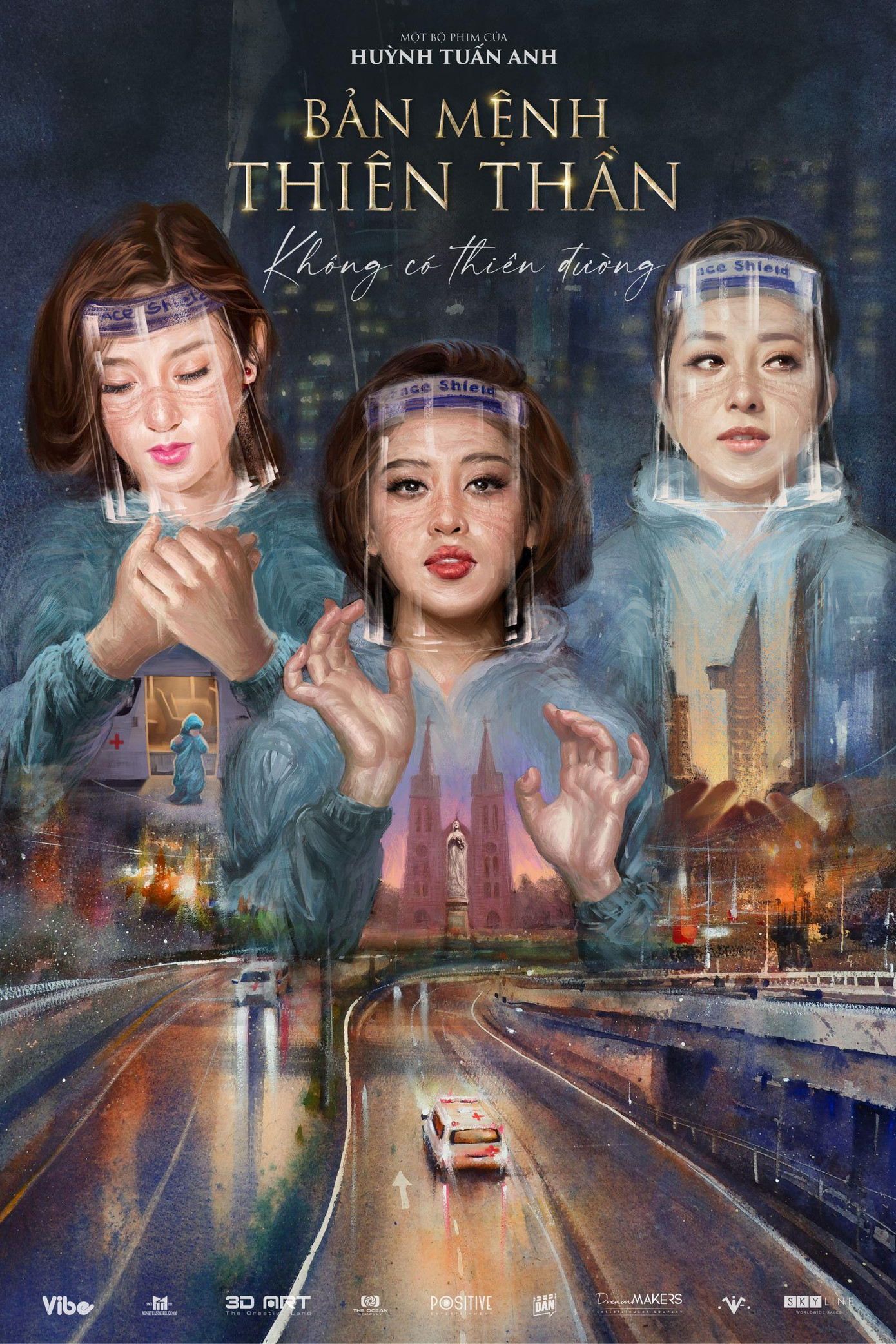 Thay vì chụp ảnh, ê-kíp cầu kỳ thực hiện poster theo tranh vẽ của các họa sĩ