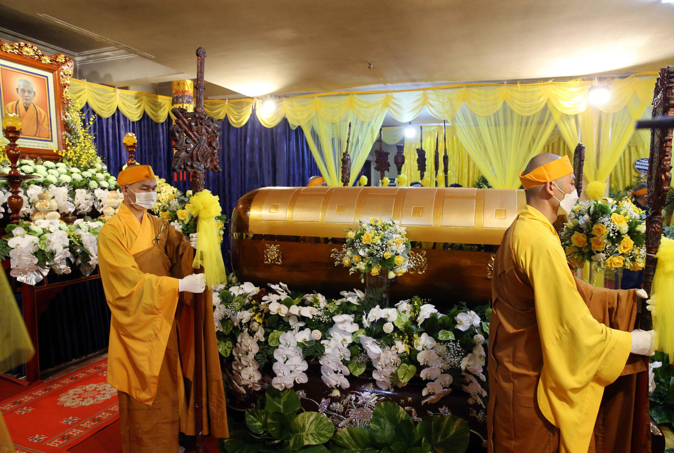 Kim quan của Đức Pháp chủ đặt tại tổ đình Viên Minh . Ảnh: Kiên Phạm