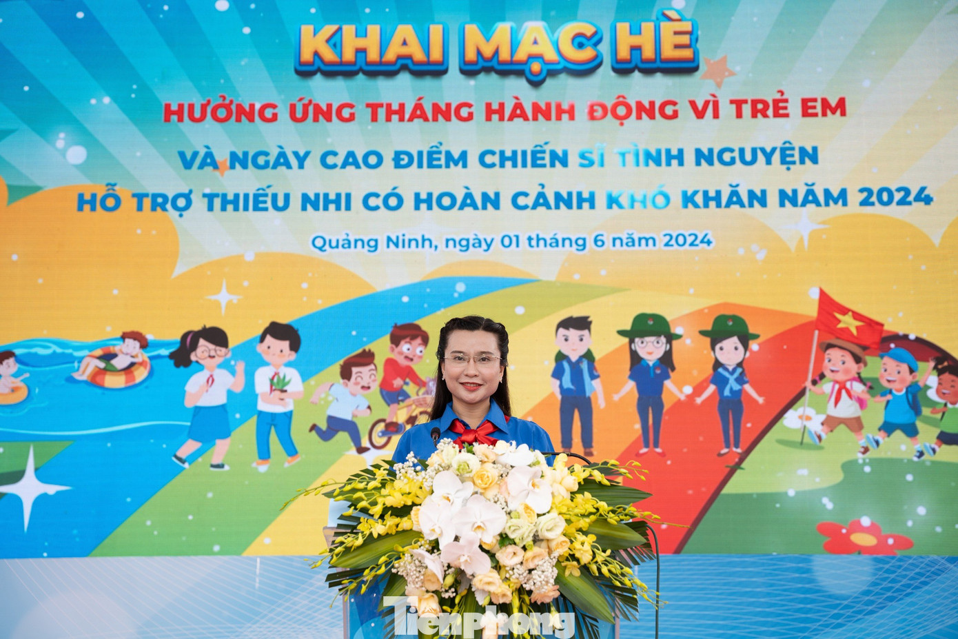 Chị Nguyễn Phạm Duy Trang - Bí thư T.Ư Đoàn, Chủ tịch Hội đồng Đội T.Ư phát biểu tại chương trình Chị Nguyễn Phạm Duy Trang - Bí thư T.Ư Đoàn, Chủ tịch Hội đồng Đội T.Ư phát biểu tại chương trình