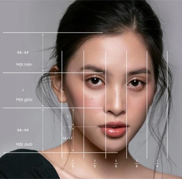 Trước đó, Hoa hậu Tiểu Vy từng gây xôn xao mạng xã hội khi được một người hâm mộ phân tích tỉ lệ gương mặt. Kết quả, tỷ lệ những đường nét trên khuôn mặt của Tiểu Vy gần như trùng khớp với các chỉ số vàng.