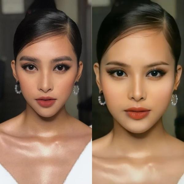 Theo đó, so với gương mặt sau khi đã chỉnh sửa, từng đường nét, ngũ quan của Tiểu Vy không quá nhiều chênh lệch. Tuy nhiên về tổng thể thì nhan sắc của cô nàng quá lạ lẫm với đời thực.