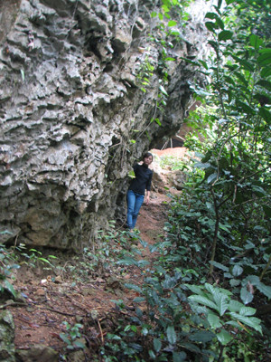 Đường lên hang Mang Chiêng