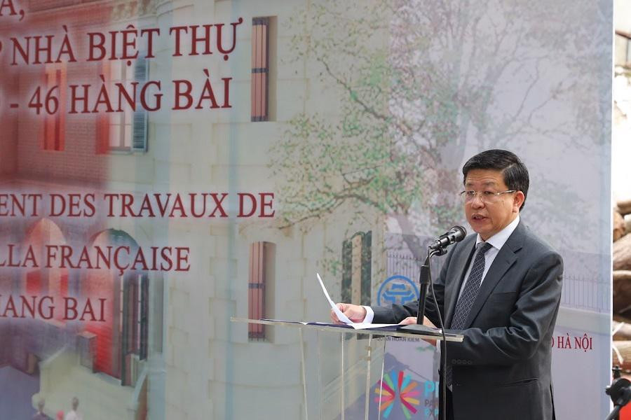 Phó Chủ tịch UBND thành phố Hà Nội Dương Đức Tuấn phát biểu tại Lễ Khởi công Phó Chủ tịch UBND thành phố Hà Nội Dương Đức Tuấn phát biểu tại Lễ Khởi công