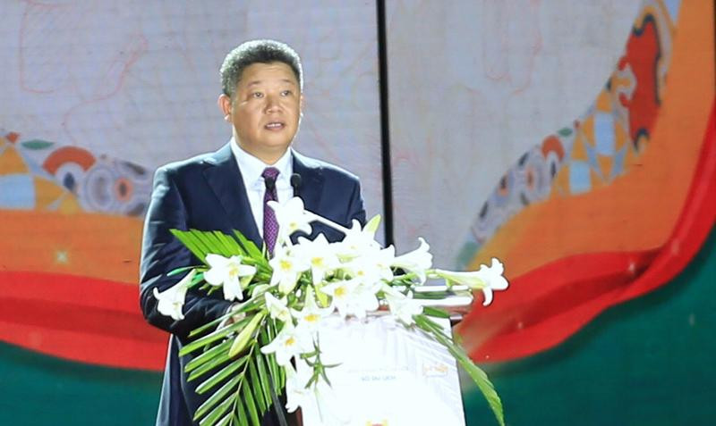 Ông Nguyễn Mạnh Quyền - Phó Chủ tịch UBND thành phố Hà Nội phát biểu tại Lễ Khai mạc Ông Nguyễn Mạnh Quyền - Phó Chủ tịch UBND thành phố Hà Nội phát biểu tại Lễ Khai mạc