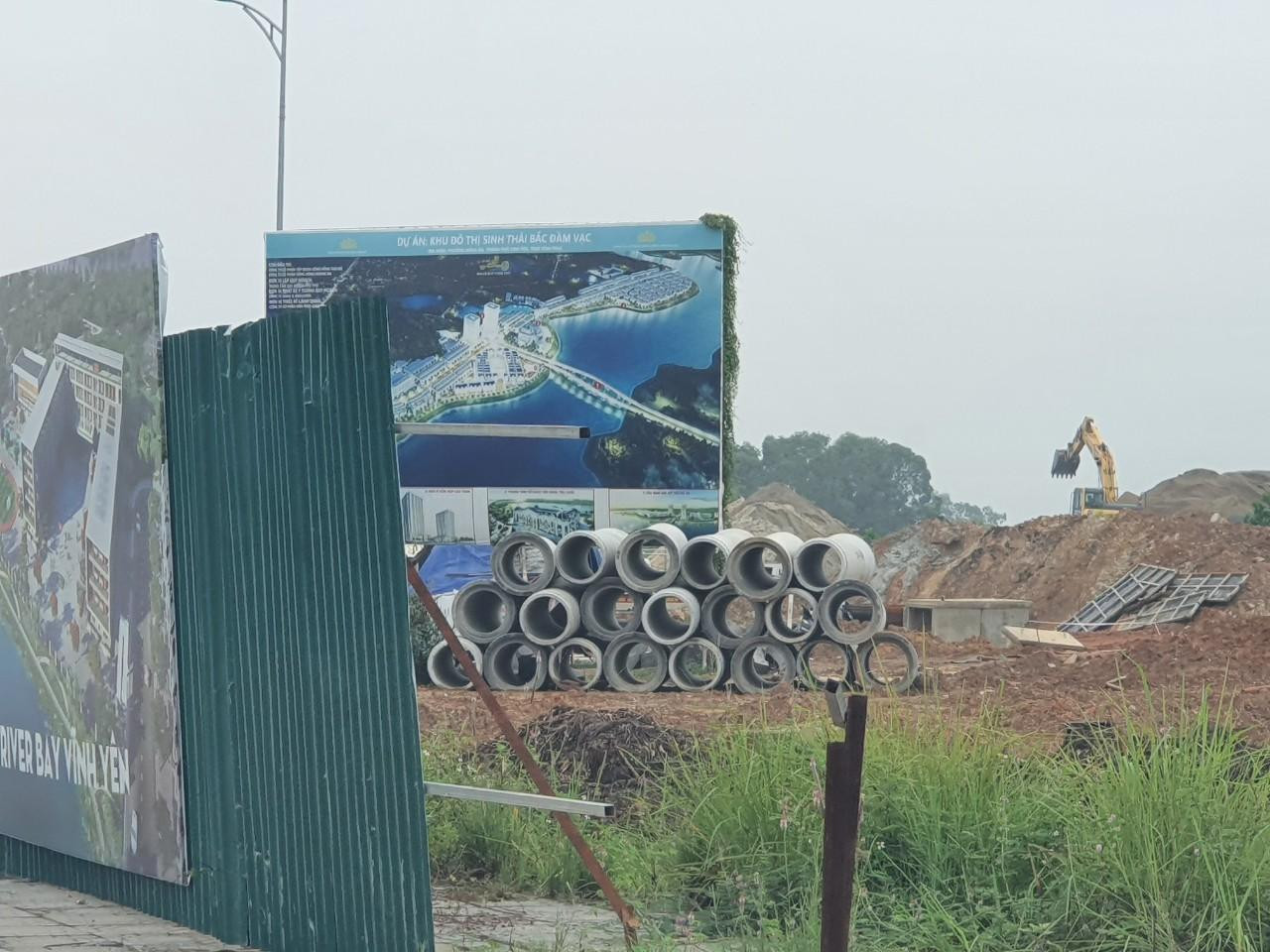 Khu đô thị sinh thái Bắc Đầm Vạc của Công ty CP Sông Hồng Hoàng Gia ở thành phố Vĩnh Yên chưa đủ điều kiện chuyển nhượng. Ảnh: Trần Hoàng