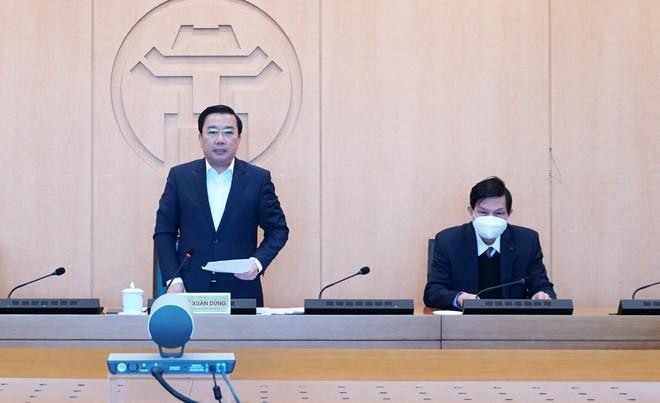 Phó Chủ tịch UBND thành phố Hà Nội Chử Xuân Dũng chủ trì phiên họp trực tuyến