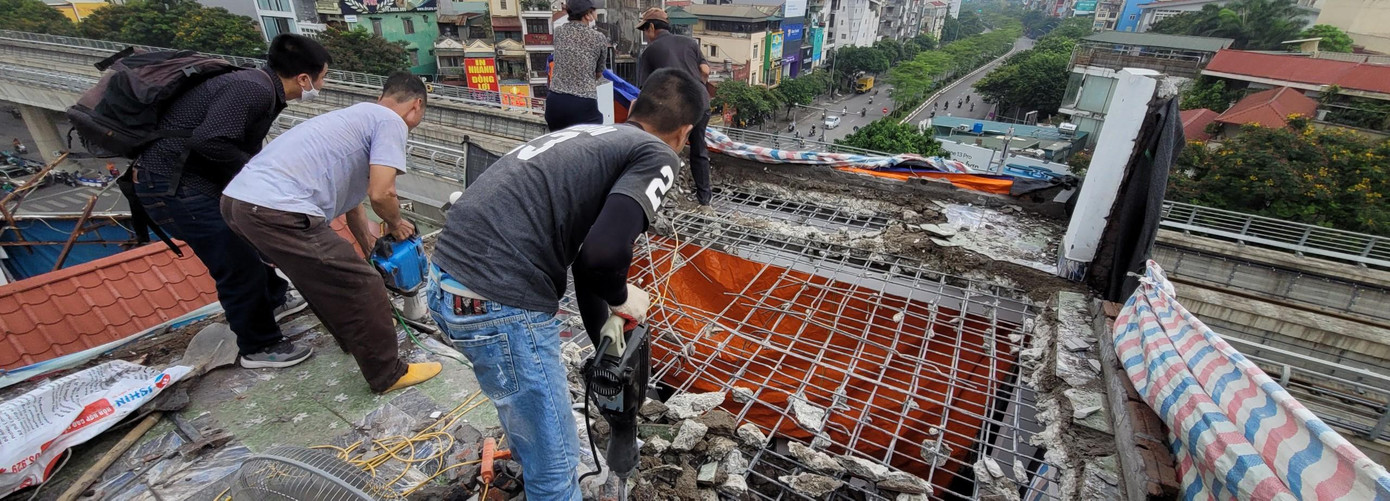 Công trình bị cưỡng chế phần tum biến thành tầng