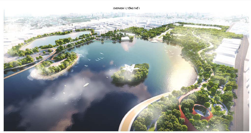 Phối cảnh tổng thể ý tưởng cải tạo Công viên Thống Nhất