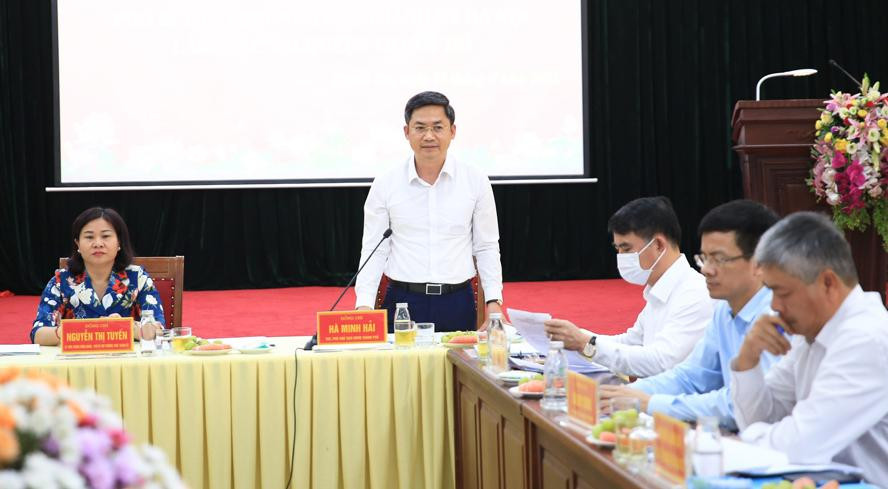 Phó Chủ tịch UBND thành phố Hà Nội Hà Minh Hải phát biểu tại Hội nghị