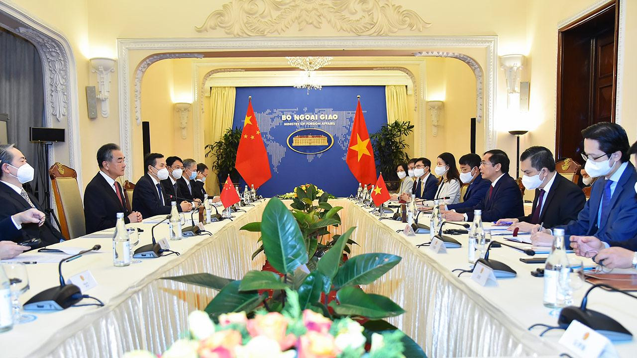 Quang cảnh hội đàm. (Ảnh: Mofa) Quang cảnh hội đàm. (Ảnh: Mofa)