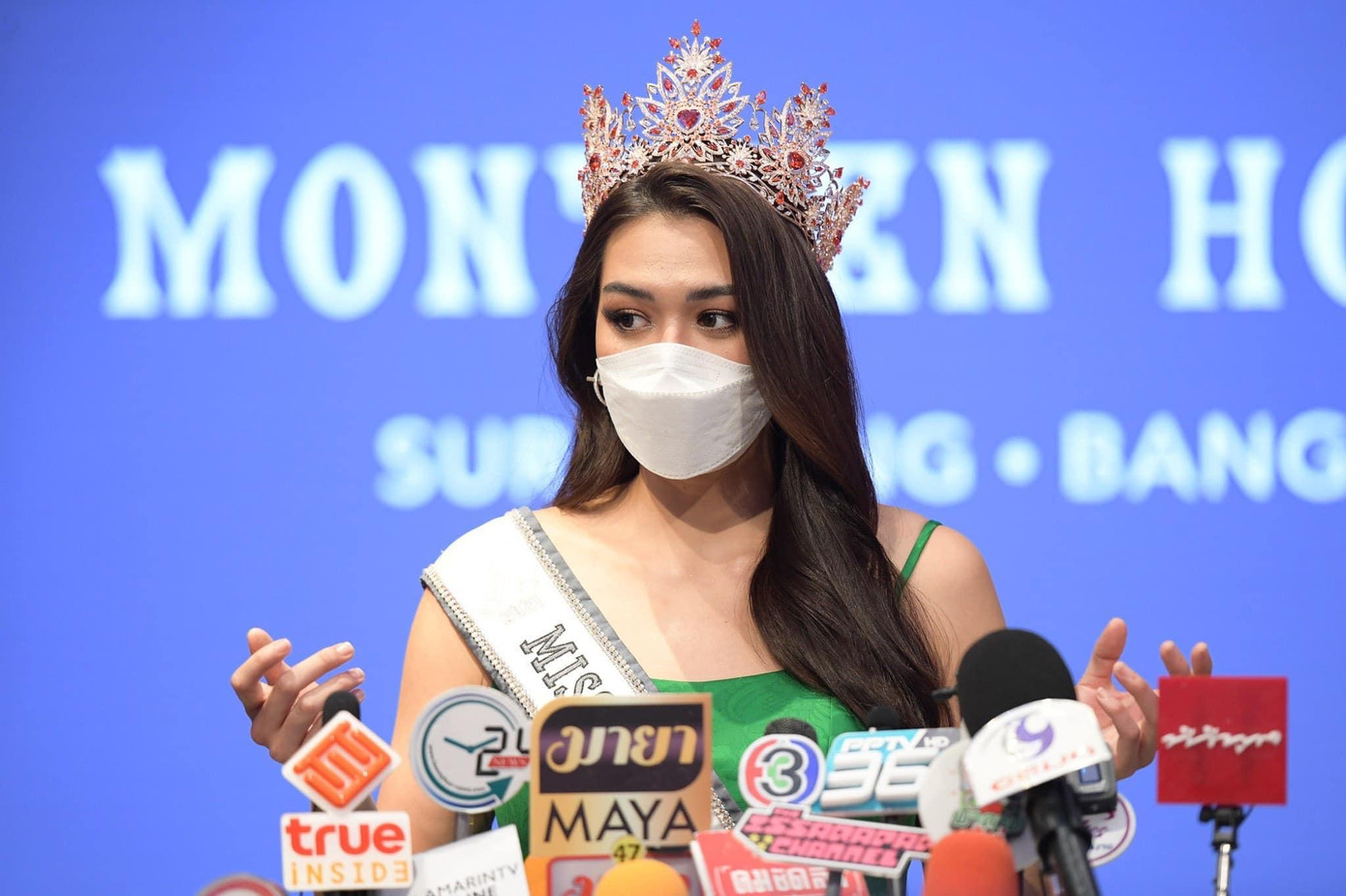 Chia sẻ với báo giới, Anchilee đã hé lộ về những áp lực mà cô gặp phải trong quá trình tham dự cuộc thi Miss Universe 2021.