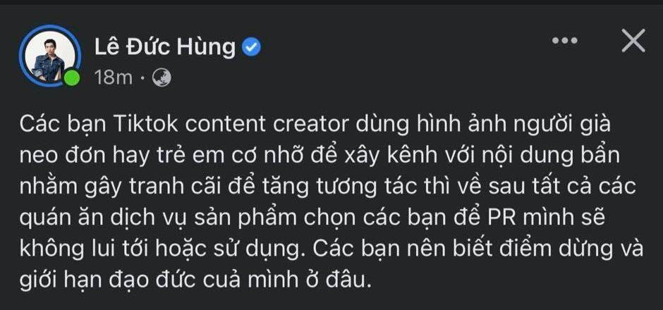 Nhạc sĩ Mew Amazing cho rằng một số TikToker đã đi quá giới hạn trong việc làm nội dung.