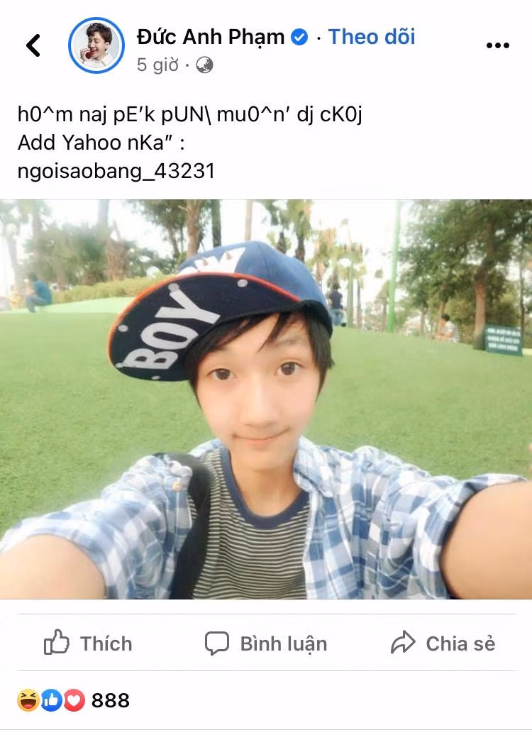 Kết bạn Yahoo! cùng Đức Anh, bạn chơi không nào?