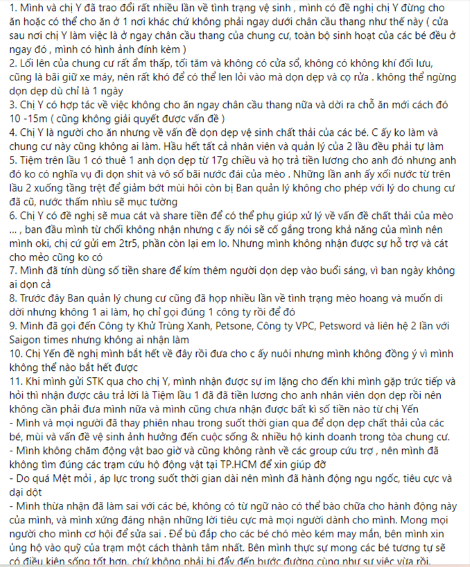 Sau khi thông tin về sự việc trên được lan truyền, fanpage của nhà hàng đã lên tiếng thừa nhận đã đầu độc hơn 20 mèo hoang tại khu vực. Sau khi thông tin về sự việc trên được lan truyền, fanpage của nhà hàng đã lên tiếng thừa nhận đã đầu độc hơn 20 mèo hoang tại khu vực.