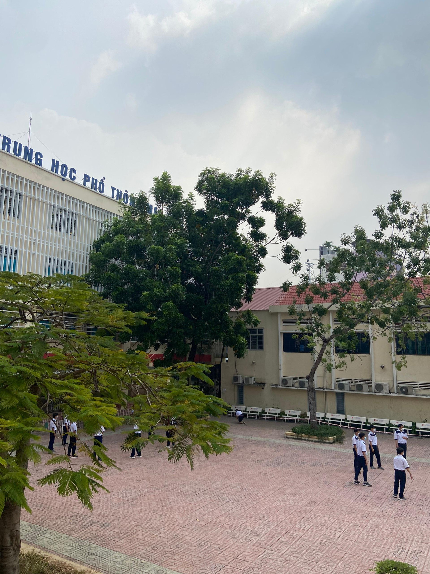 Sân trường là một trong những "tọa độ" được teen Mạc Đĩnh Chi "ưu ái" khi trở lại trường. Ảnh: Tường Vi Sân trường là một trong những "tọa độ" được teen Mạc Đĩnh Chi "ưu ái" khi trở lại trường. Ảnh: Tường Vi