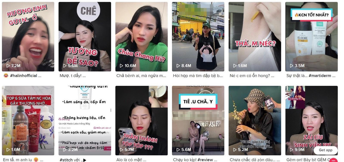 Dù không thường xuyên review đồ ăn, những video ẩm thực của Võ Hà Linh vẫn sở hữu lượt xem &quot;khủng&quot;. Ảnh: TikTok nhân vật.