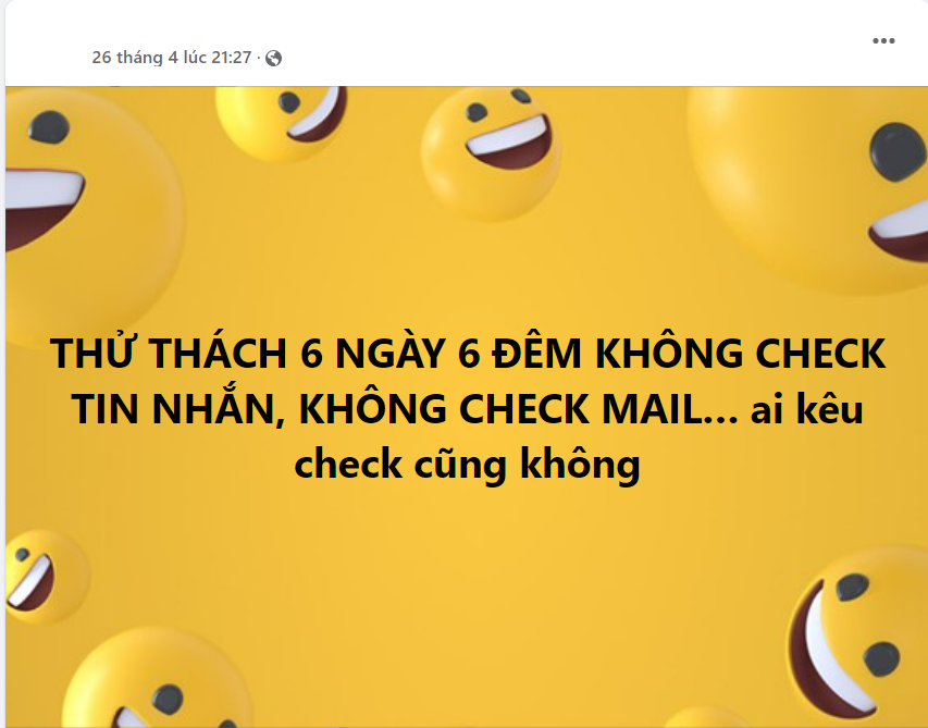 Thực hiện thử thách thành công, thì người thực hiện thử thách sẽ thành... người tối cổ.