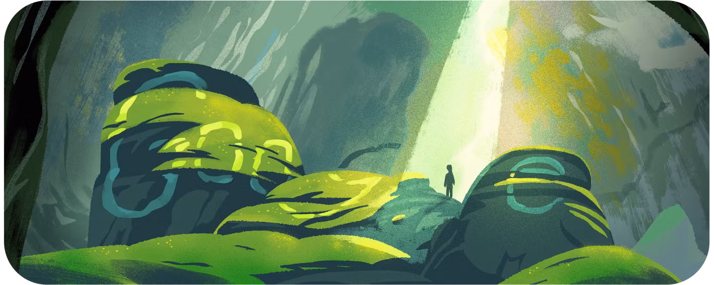 Doodle đã tái hiện lại hố sụt lớn hất trong hang Sơn Đoòng. Ảnh: Google