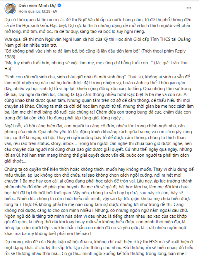 Anh chàng còn chia sẻ về thói quen tìm hiểu về các đề thi Văn của Gen Z mỗi năm. Ảnh: FBNV