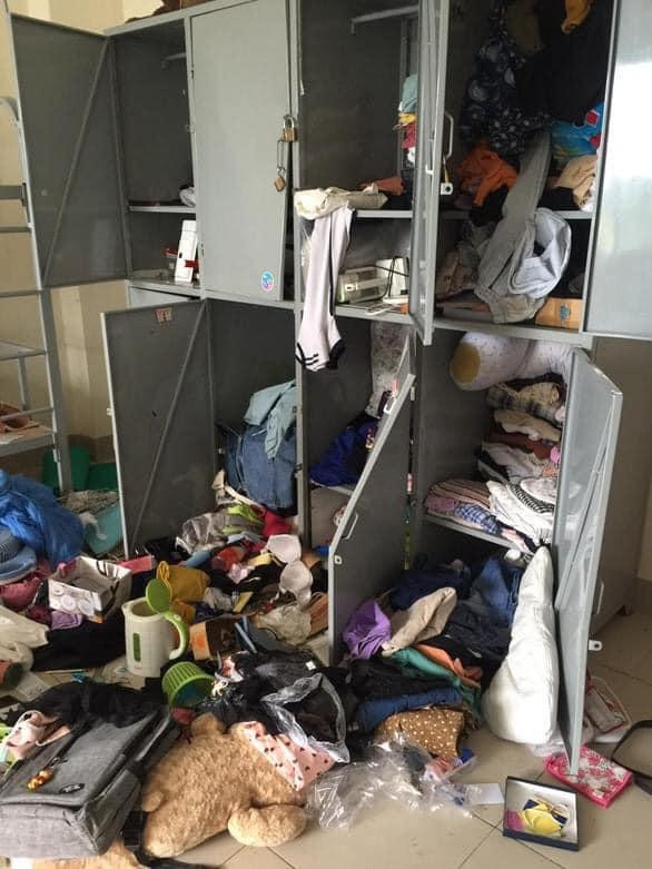 KTX của ĐH Sư phạm Kỹ thuật bị phá khóa tủ. Ảnh: Nhà trường cung cấp. KTX của ĐH Sư phạm Kỹ thuật bị phá khóa tủ. Ảnh: Nhà trường cung cấp.