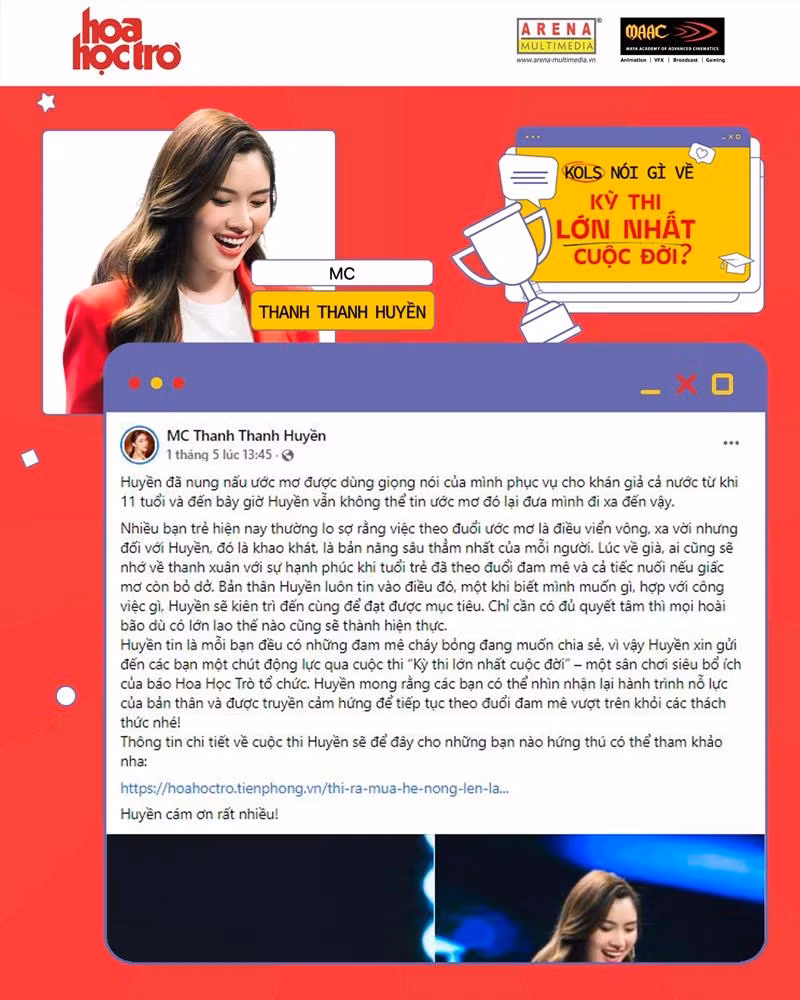 MC song ngữ Thanh Thanh Huyền chia sẻ về cuộc thi