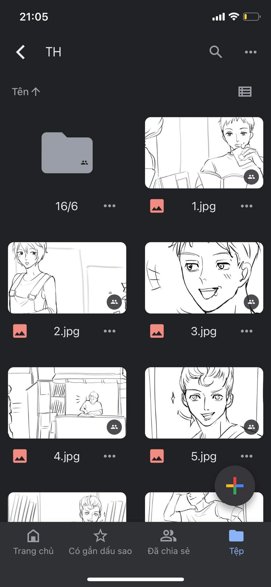 Storyboard mà họa sĩ X.M nhận vẽ theo đề nghị của anh Y.