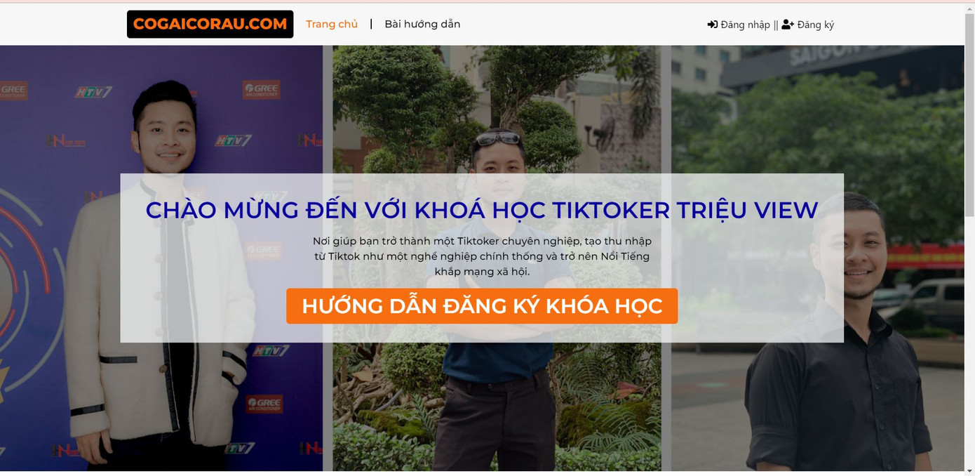 Trang web giới thiệu về khóa học của TikToker Cô Gái Có Râu . Trang web giới thiệu về khóa học của TikToker Cô Gái Có Râu .