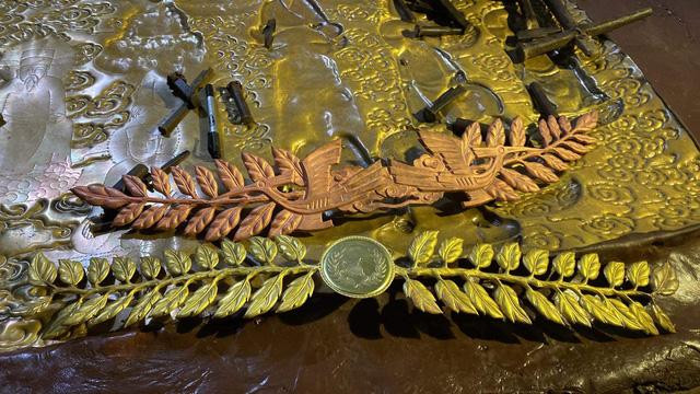 Hình ảnh chiếc vòng nguyệt quế chính thức. Ảnh: VTV. Hình ảnh chiếc vòng nguyệt quế chính thức. Ảnh: VTV.