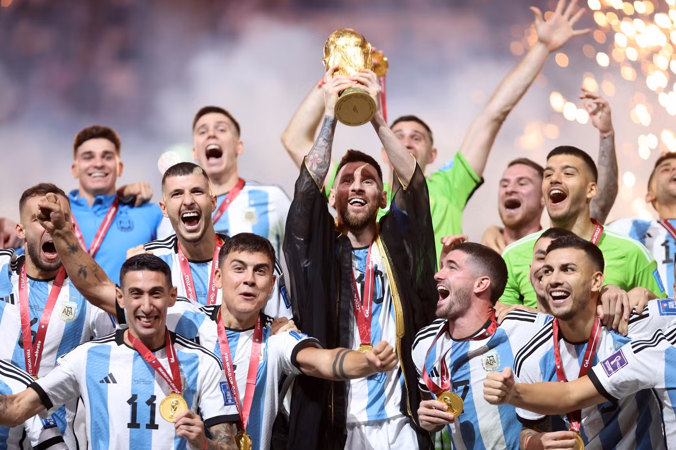 Không một kịch bản nào có thể dự đoán được cách đội tuyển Argentina vô địch World Cup 2022. Ảnh: FIFA World Cup 2022.