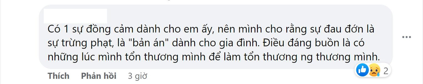 Bên dưới phần bình luận, không ít netizen cũng bày tỏ sự cảm thông cho gia đình, những người ở lại. Ảnh chụp màn hình Bên dưới phần bình luận, không ít netizen cũng bày tỏ sự cảm thông cho gia đình, những người ở lại. Ảnh chụp màn hình