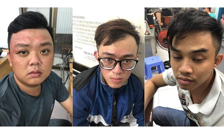 Tân, Hiếu và Sơn (từ trái qua) hiện đã bị Công an quận 12, TP.HCM bắt. Ảnh: NT