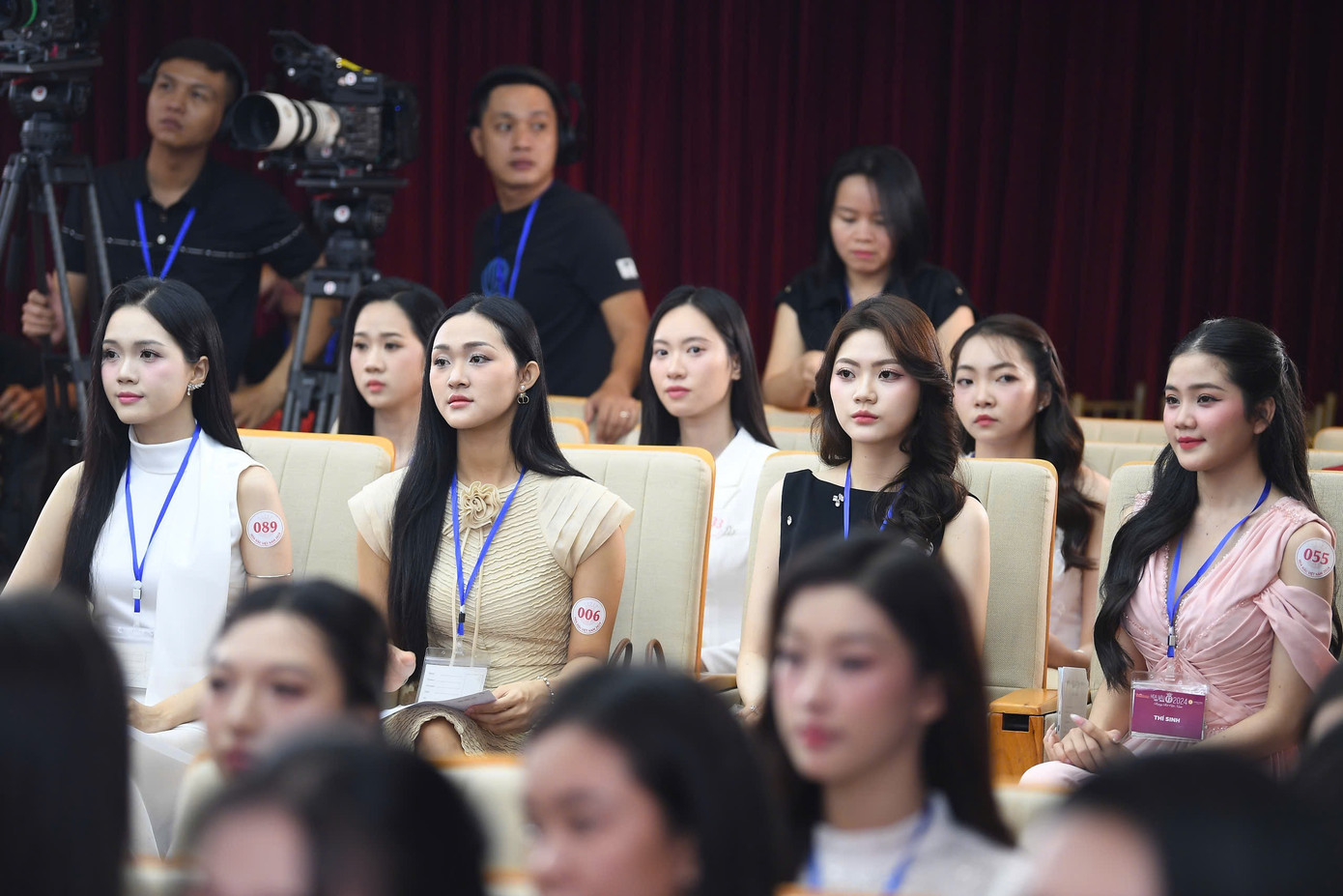 Nhiều thí sinh tham dự vòng Sơ khảo phía Nam Hoa hậu Việt Nam 2024 sáng 9/3.