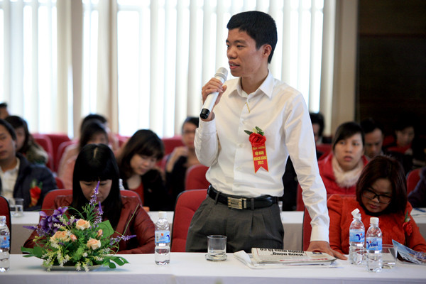 Đại diện Công ty Kinh Đô Miền Bắc phát biểu tại Hội nghị