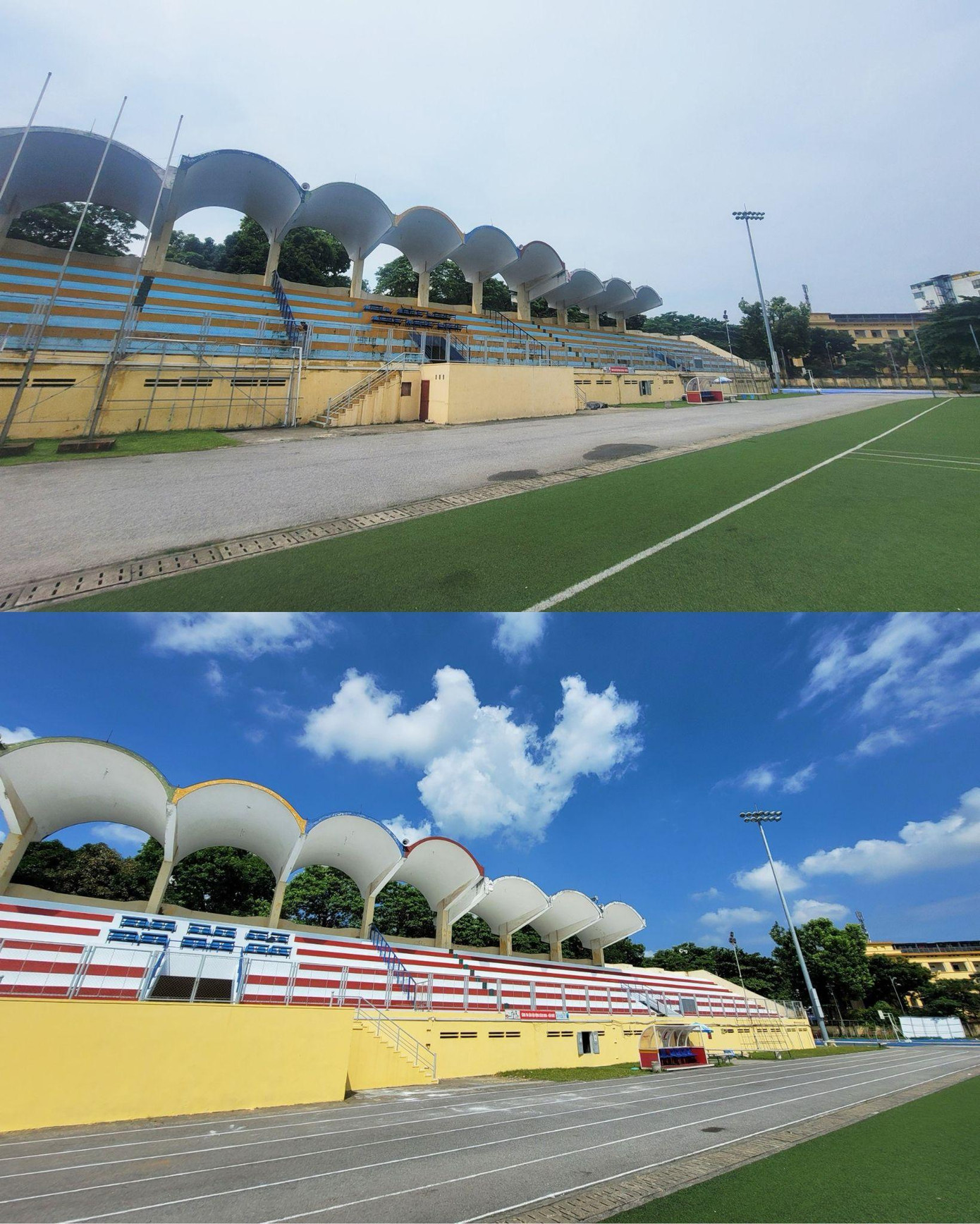 Sân bóng Đại học Bách khoa Hà Nội trước và sau khi được LOTTERIA khoác lớp áo mới Sân bóng Đại học Bách khoa Hà Nội trước và sau khi được LOTTERIA khoác lớp áo mới