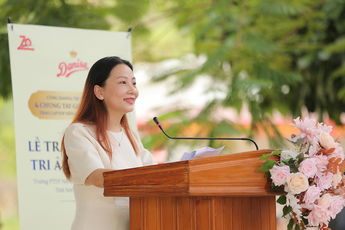 Bà Phạm Thị Thu Thảo - Giám đốc Marketing nhãn hàng Danisa Việt Nam chia sẻ tại chương trình.