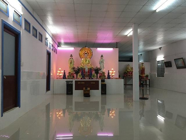 Không gian chùa được xây dựng với đầy đủ các khu vực chức năng