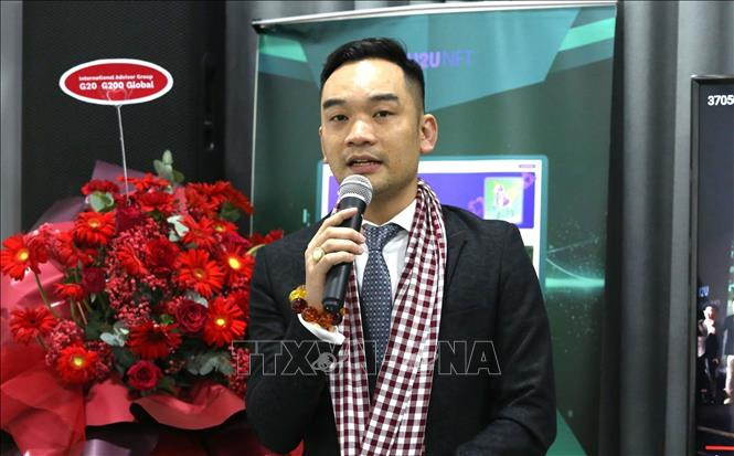 Ông Trần Đức Vinh, đồng sáng lập Unicorn Ultra phát biểu tại sự kiện. Ảnh: Hoàng Minh/PV TTXVN tại Campuchia