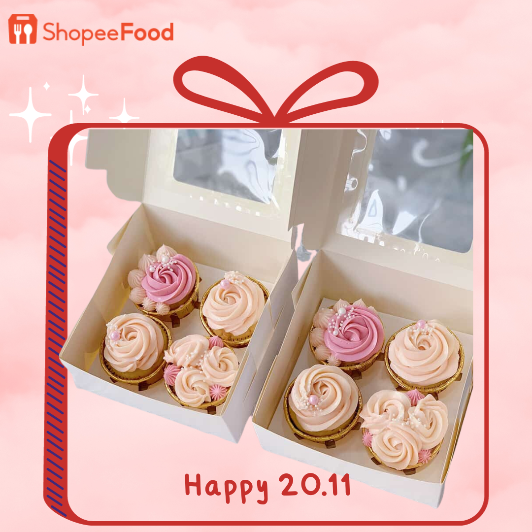 Mới mẻ hơn bánh kem là những set bánh cupcake kèm hoa xinh xắn đang được bán ở những cửa hàng được yêu thích như Friendship Cake &amp; Gift, Cupcake Sweet And Sour, CAKE de LUNA,...