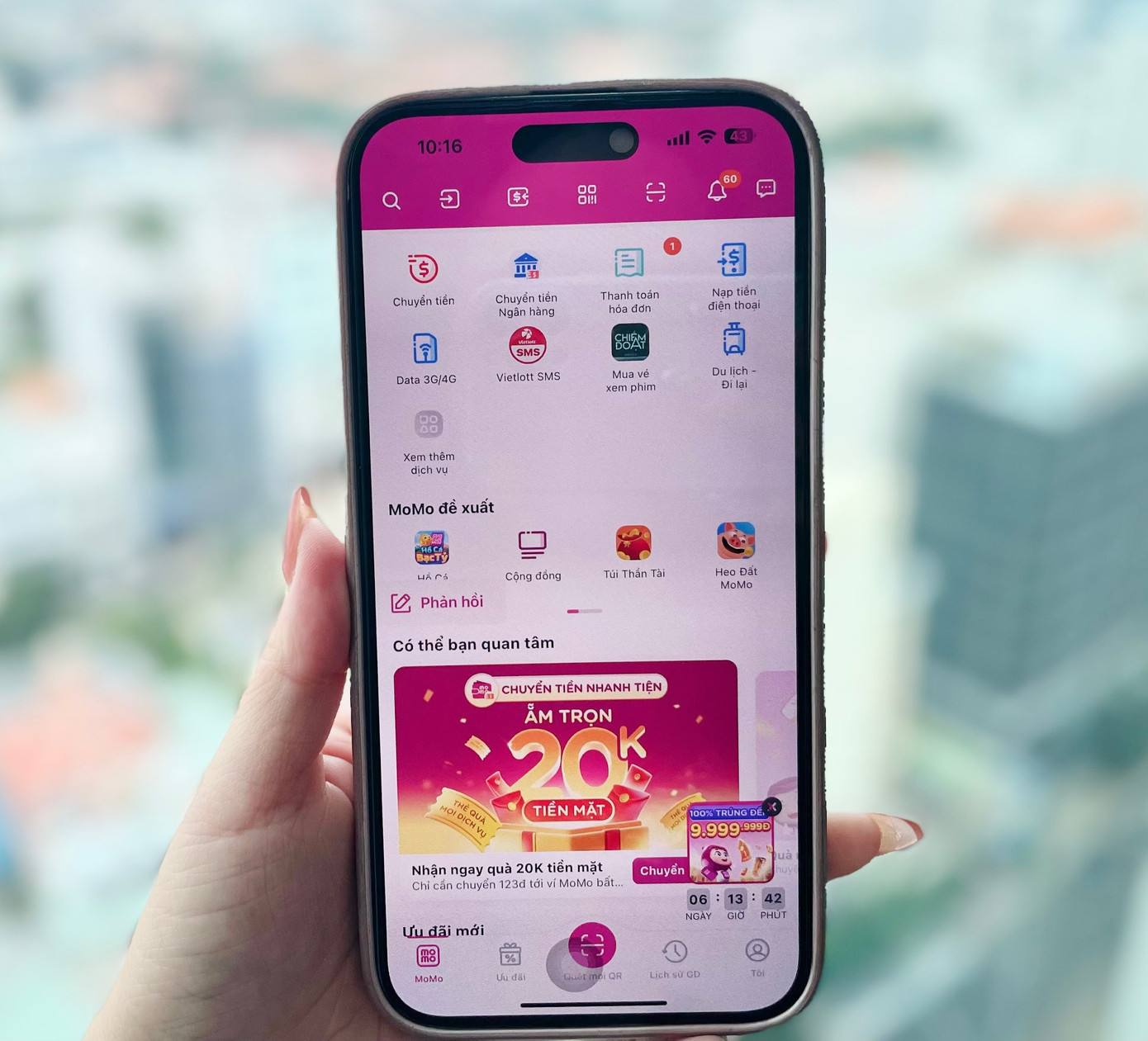 Người chơi dễ dàng mua các sản phẩm xổ số tự chọn của Vietlott trên siêu ứng dụng Momo