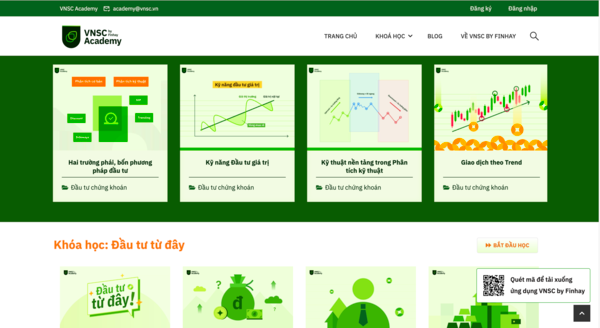 Hàng ngàn nhà đầu tư lựa chọn VNSC by Finhay Academy nhằm bổ sung kiến thức cơ bản về tài chính và đầu tư
