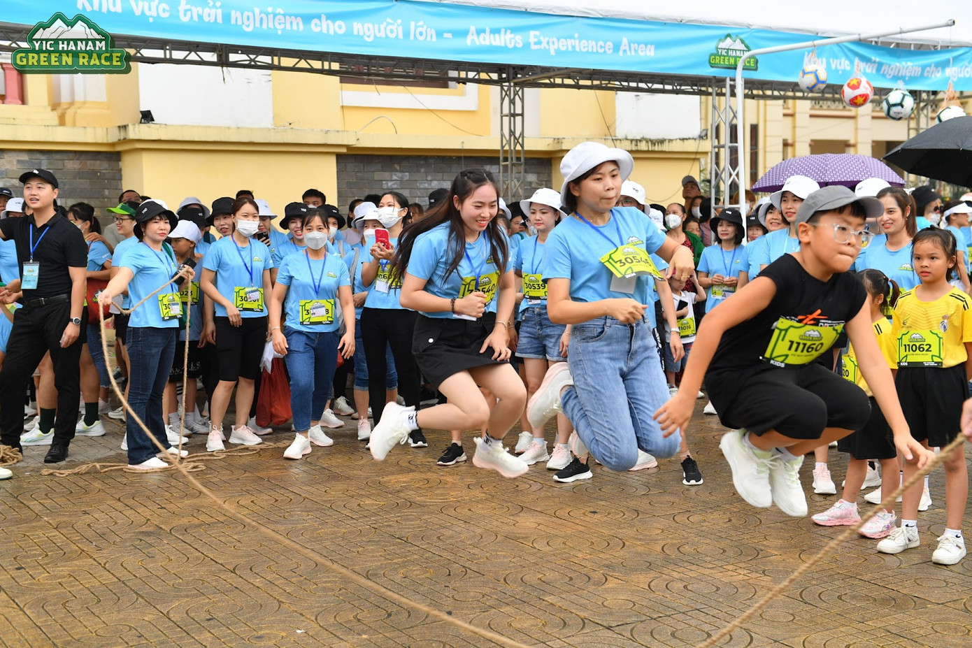 Hoạt động vui chơi thú vị dành cho trẻ em và người lớn tại giải chạy (Ảnh: YIC Hanam Green Race)
