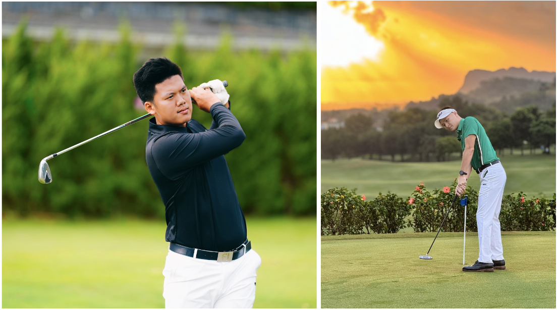 Golfer Loki Vũ, Phạm Thanh Sơn thoải mái chơi golf trong trang phục từ BST Fall Wonder. Golfer Loki Vũ, Phạm Thanh Sơn thoải mái chơi golf trong trang phục từ BST Fall Wonder.