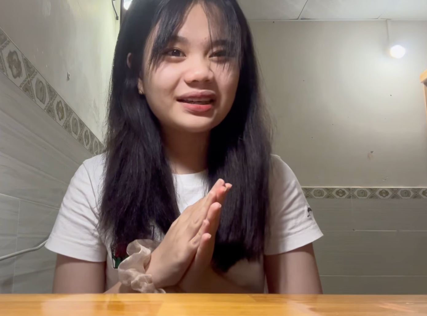 Thí sinh Minh Châu chia sẻ về đam mê ca hát của mình. Thí sinh Minh Châu chia sẻ về đam mê ca hát của mình.