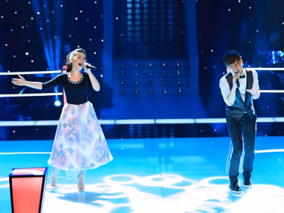 Cặp đấu dẫn đến quyết định gây tranh cãi tối 14/7: Dương Hoàng Yến, Trần Hoàng. Ảnh: Phạm Thế Danh Hà Linh lạc quan trước giây phút quyết định. Ảnh: phạm thế danh