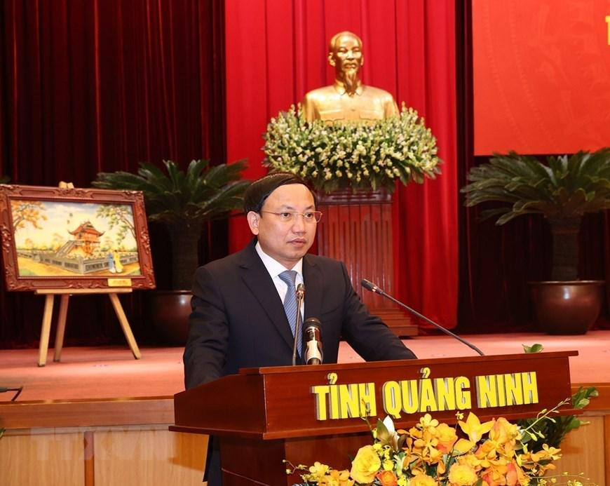 Ông Nguyễn Xuân Ký, Ủy viên Trung ương Đảng, Bí thư Tỉnh ủy, Chủ tịch Hội đồng Nhân dân tỉnh Quảng Ninh, trình bày báo cáo. Ảnh: Trí Dũng/TTXVN Ông Nguyễn Xuân Ký, Ủy viên Trung ương Đảng, Bí thư Tỉnh ủy, Chủ tịch Hội đồng Nhân dân tỉnh Quảng Ninh, trình bày báo cáo. Ảnh: Trí Dũng/TTXVN