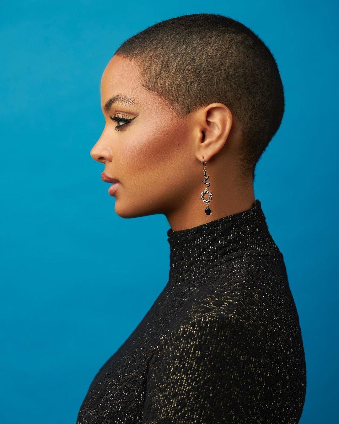 Nhan sắc của Kimberly Jimenez trước và sau khi cạo đầu. Ảnh: FBNV.