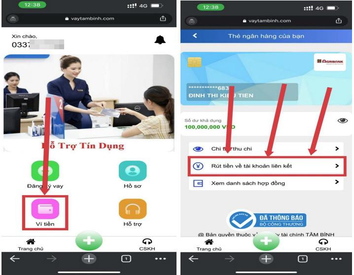 Hình ảnh phần mềm hướng dẫn rút tiền được các đối tượng lừa đảo gửi cho nạn nhân. Hình ảnh phần mềm hướng dẫn rút tiền được các đối tượng lừa đảo gửi cho nạn nhân.