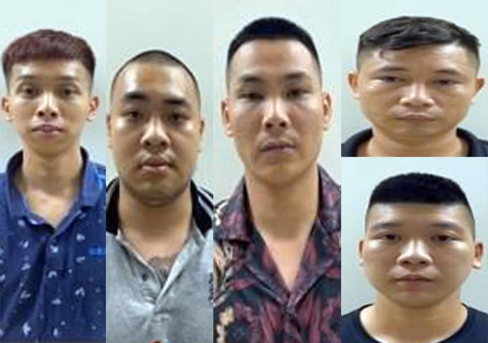 Ổ nhóm đối tượng bị bắt giữ.