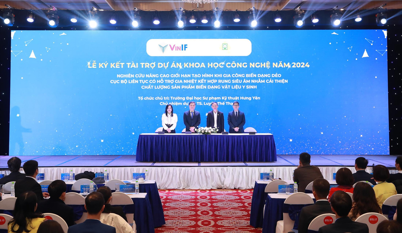 Quỹ VinIF công bố các khoản tài trợ nghiên cứu KHCN năm 2024.