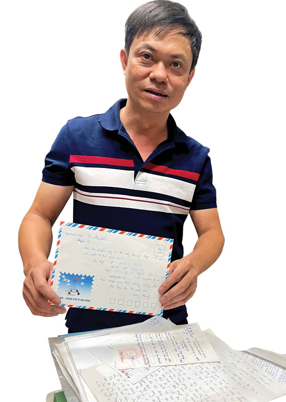 Bức thư cùng một số giấy tờ liên quan vụ án vừa được tìm thấy tại Phòng TKTS Báo Tiền Phong